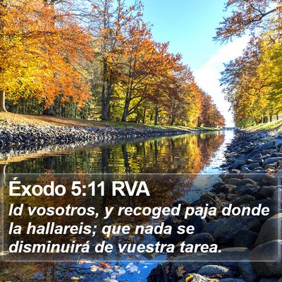 Éxodo 5:11 RVA Bible Verse Image