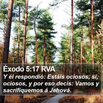 Éxodo 5:17 RVA Bible Verse Image