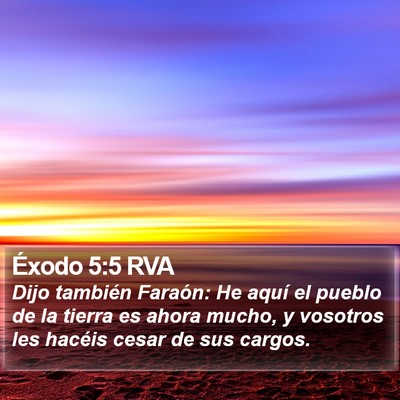 Éxodo 5:5 RVA Bible Verse Image