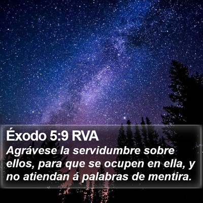 Éxodo 5:9 RVA Bible Verse Image