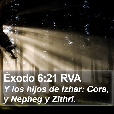 Éxodo 6:21 RVA Bible Verse Image