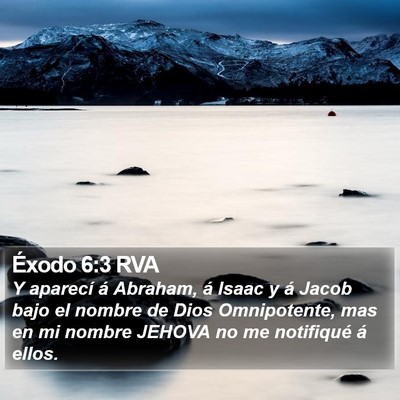Éxodo 6:3 RVA Bible Verse Image