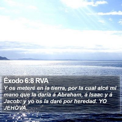 Éxodo 6:8 RVA Bible Verse Image