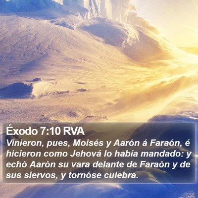 Éxodo 7:10 RVA Bible Verse Image