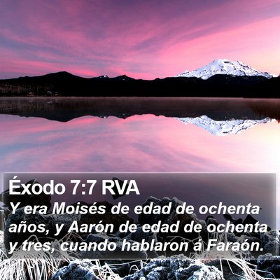 Éxodo 7:7 RVA Bible Verse Image