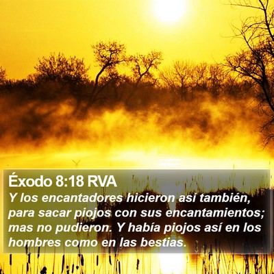 Éxodo 8:18 RVA Bible Verse Image