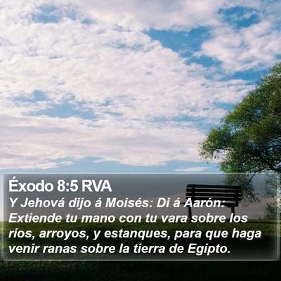 Éxodo 8:5 RVA Bible Verse Image