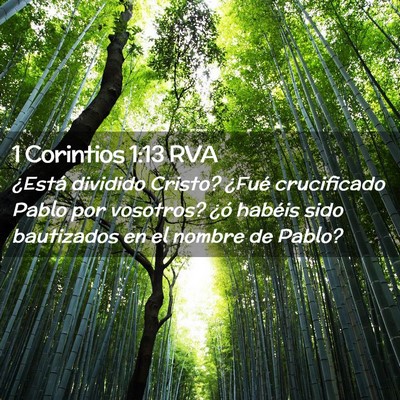 Picture 02 - 1 Corintios 1:13 RVA - ¿Está dividido Cristo? ¿Fué crucificado Pablo - Bible Verse Picture