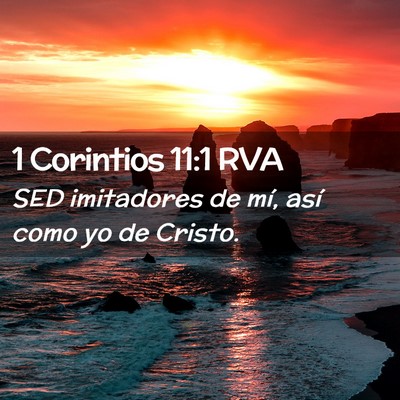 Picture 02 - 1 Corintios 11:1 RVA - SED imitadores de mí, así como yo de - Bible Verse Picture