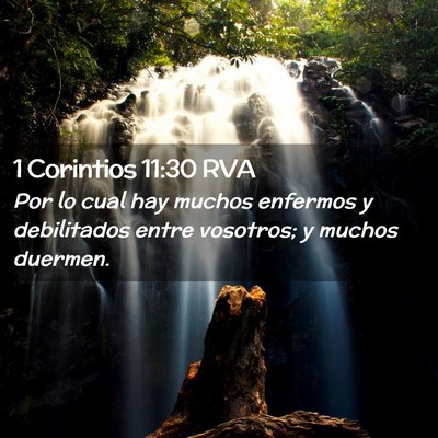Picture 02 - 1 Corintios 11:30 RVA - Por lo cual hay muchos enfermos y debilitados - Bible Verse Picture