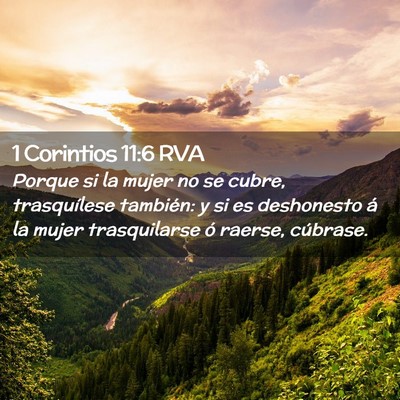 Picture 02 - 1 Corintios 11:6 RVA - Porque si la mujer no se cubre, trasquílese - Bible Verse Picture