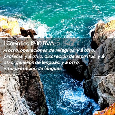 Picture 02 - 1 Corintios 12:10 RVA - A otro, operaciones de milagros, y á otro, - Bible Verse Picture