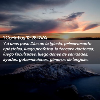 Picture 02 - 1 Corintios 12:28 RVA - Y á unos puso Dios en la iglesia, primeramente - Bible Verse Picture
