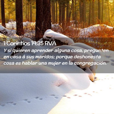 Picture 02 - 1 Corintios 14:35 RVA - Y si quieren aprender alguna cosa, pregunten en - Bible Verse Picture