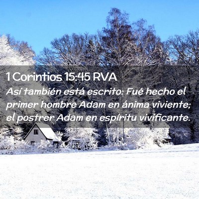 Picture 02 - 1 Corintios 15:45 RVA - Así también está escrito: Fué hecho el primer - Bible Verse Picture