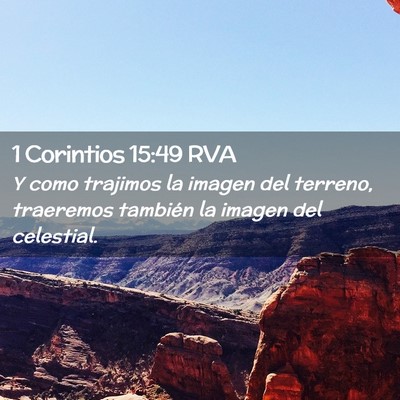 Picture 02 - 1 Corintios 15:49 RVA - Y como trajimos la imagen del terreno, traeremos - Bible Verse Picture
