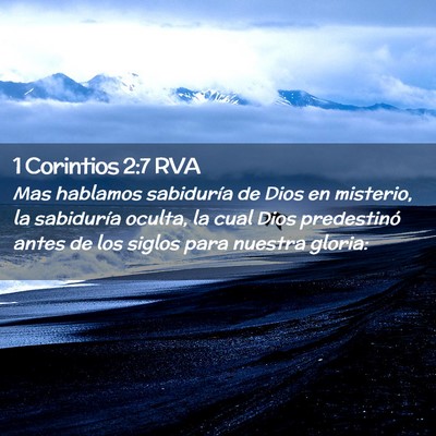 Picture 02 - 1 Corintios 2:7 RVA - Mas hablamos sabiduría de Dios en misterio, la - Bible Verse Picture