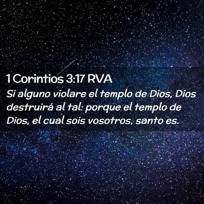 Picture 02 - 1 Corintios 3:17 RVA - Si alguno violare el templo de Dios, Dios - Bible Verse Picture