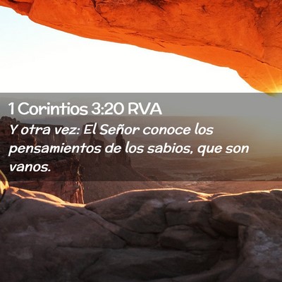Picture 02 - 1 Corintios 3:20 RVA - Y otra vez: El Señor conoce los pensamientos de - Bible Verse Picture