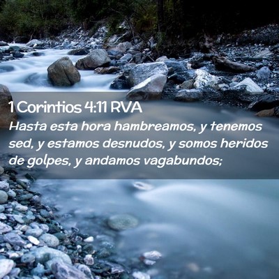 Picture 02 - 1 Corintios 4:11 RVA - Hasta esta hora hambreamos, y tenemos sed, y - Bible Verse Picture
