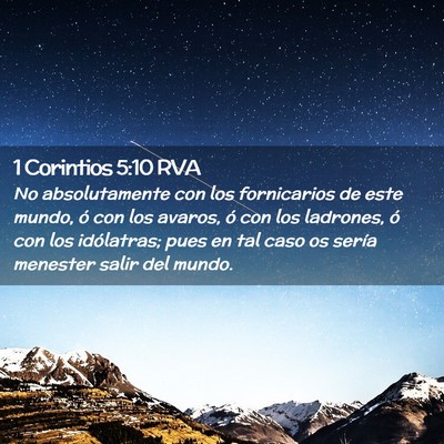 Picture 02 - 1 Corintios 5:10 RVA - No absolutamente con los fornicarios de este - Bible Verse Picture
