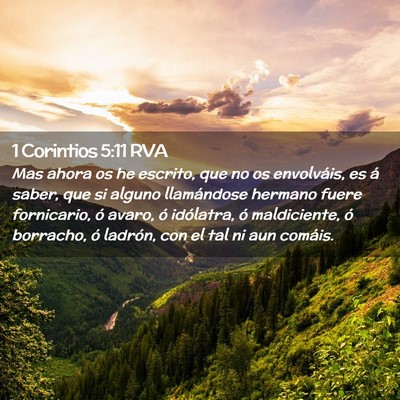 Picture 02 - 1 Corintios 5:11 RVA - Mas ahora os he escrito, que no os envolváis, es - Bible Verse Picture