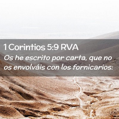 Picture 02 - 1 Corintios 5:9 RVA - Os he escrito por carta, que no os envolváis con - Bible Verse Picture