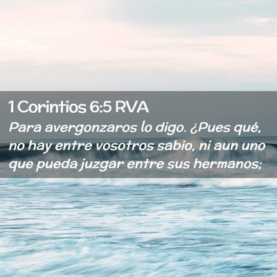 Picture 02 - 1 Corintios 6:5 RVA - Para avergonzaros lo digo. ¿Pues qué, no hay - Bible Verse Picture
