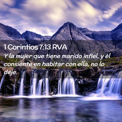Picture 02 - 1 Corintios 7:13 RVA - Y la mujer que tiene marido infiel, y él - Bible Verse Picture