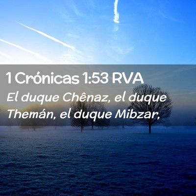 Picture 02 - 1 Crónicas 1:53 RVA - El duque Chênaz, el duque Themán, el duque - Bible Verse Picture
