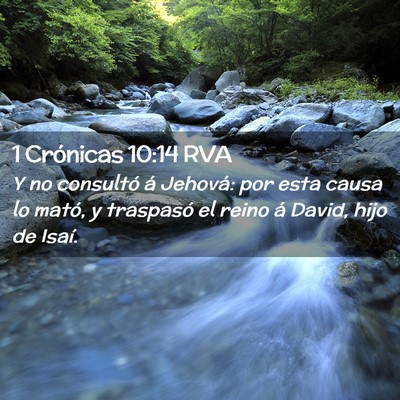 Picture 02 - 1 Crónicas 10:14 RVA - Y no consultó á Jehová: por esta causa lo - Bible Verse Picture