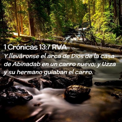 Picture 02 - 1 Crónicas 13:7 RVA - Y lleváronse el arca de Dios de la casa de - Bible Verse Picture