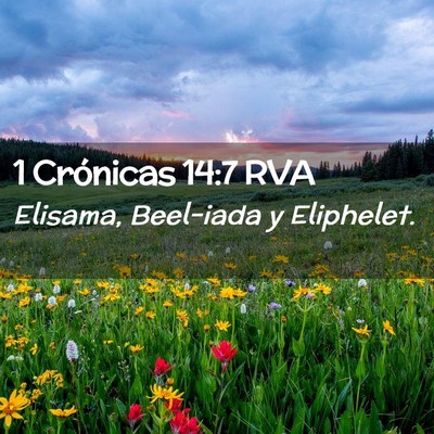 Picture 02 - 1 Crónicas 14:7 RVA - Elisama, Beel-iada y - Bible Verse Picture