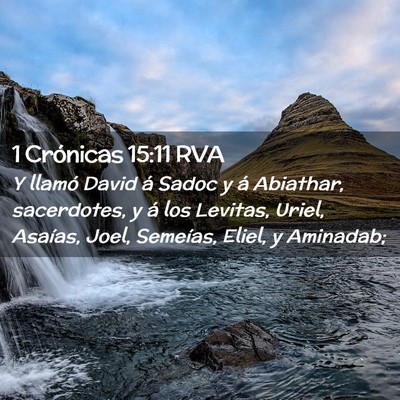 Picture 02 - 1 Crónicas 15:11 RVA - Y llamó David á Sadoc y á Abiathar, - Bible Verse Picture