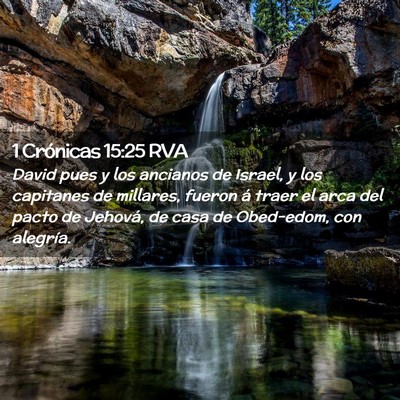 Picture 02 - 1 Crónicas 15:25 RVA - David pues y los ancianos de Israel, y los - Bible Verse Picture