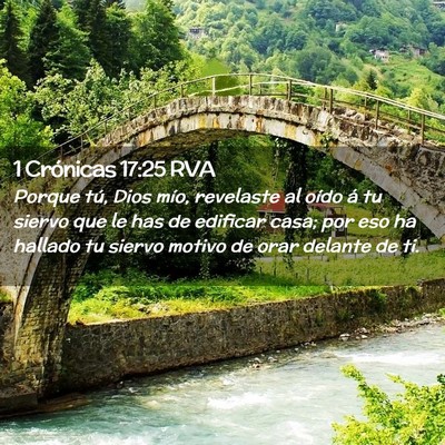 Picture 02 - 1 Crónicas 17:25 RVA - Porque tú, Dios mío, revelaste al oído á tu - Bible Verse Picture