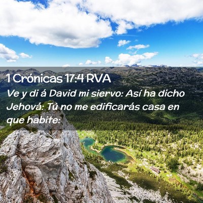 Picture 02 - 1 Crónicas 17:4 RVA - Ve y di á David mi siervo: Así ha dicho - Bible Verse Picture