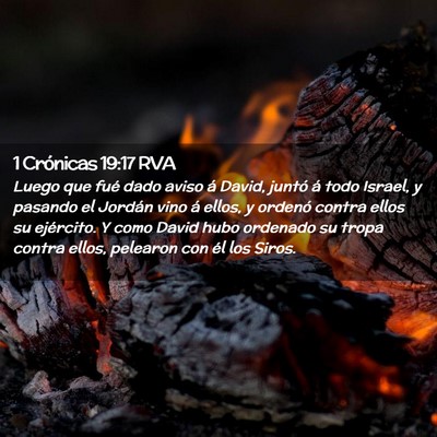 Picture 02 - 1 Crónicas 19:17 RVA - Luego que fué dado aviso á David, juntó á - Bible Verse Picture