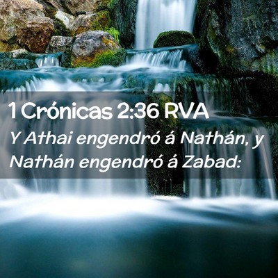 Picture 02 - 1 Crónicas 2:36 RVA - Y Athai engendró á Nathán, y Nathán engendró - Bible Verse Picture