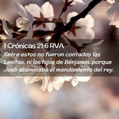 Picture 02 - 1 Crónicas 21:6 RVA - Entre estos no fueron contados los Levitas, ni - Bible Verse Picture