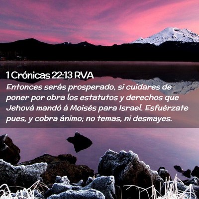 Picture 02 - 1 Crónicas 22:13 RVA - Entonces serás prosperado, si cuidares de poner - Bible Verse Picture
