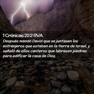Picture 02 - 1 Crónicas 22:2 RVA - Después mandó David que se juntasen los - Bible Verse Picture