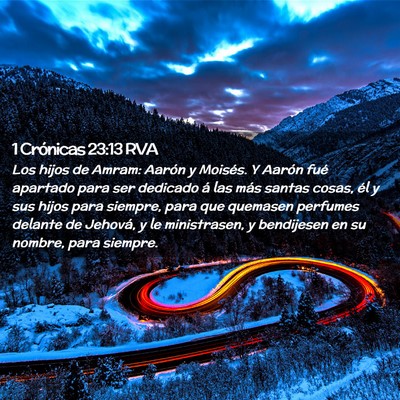 Picture 02 - 1 Crónicas 23:13 RVA - Los hijos de Amram: Aarón y Moisés. Y Aarón - Bible Verse Picture