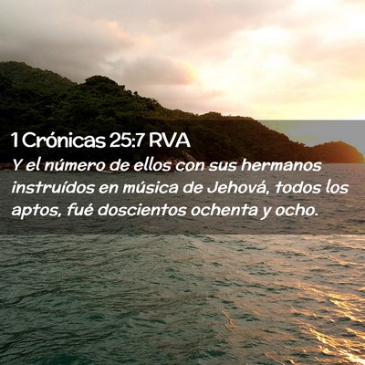 Picture 02 - 1 Crónicas 25:7 RVA - Y el número de ellos con sus hermanos - Bible Verse Picture