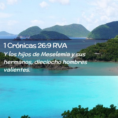 Picture 02 - 1 Crónicas 26:9 RVA - Y los hijos de Meselemia y sus hermanos, - Bible Verse Picture