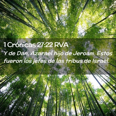 Picture 02 - 1 Crónicas 27:22 RVA - Y de Dan, Azarael hijo de Jeroam. Estos fueron - Bible Verse Picture