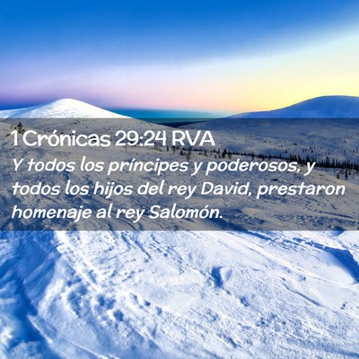 Picture 02 - 1 Crónicas 29:24 RVA - Y todos los príncipes y poderosos, y todos los - Bible Verse Picture