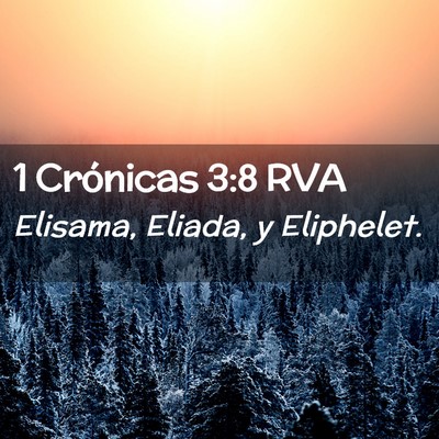 Picture 02 - 1 Crónicas 3:8 RVA - Elisama, Eliada, y - Bible Verse Picture