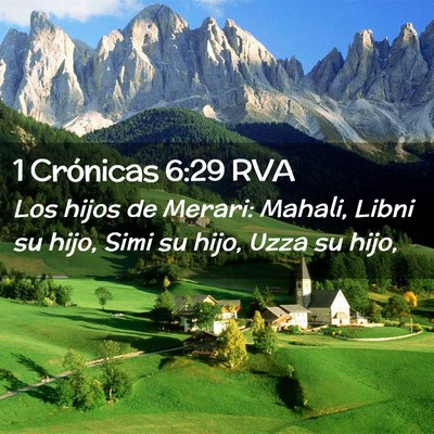 Picture 02 - 1 Crónicas 6:29 RVA - Los hijos de Merari: Mahali, Libni su hijo, Simi - Bible Verse Picture