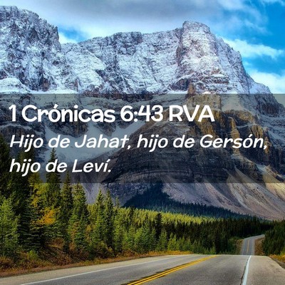 Picture 02 - 1 Crónicas 6:43 RVA - Hijo de Jahat, hijo de Gersón, hijo de - Bible Verse Picture